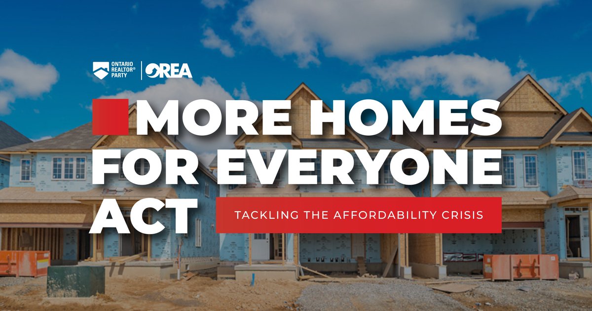 OREAinfo's tweet photo. Today, the ON Govt. released new housing legislation, the More Homes for Everyone Act which acts on several of the province’s Housing Affordability Task Force recos. OREA CEO @timhudak helped drive many of the key policy changes featured in the bill today. https://t.co/lX6LbrVaun https://t.co/IRuUUQCilw