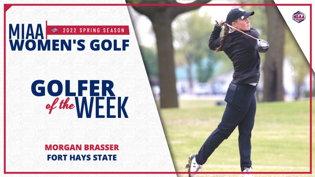 TheMIAA's tweet photo. 🆕 MIAA Women's Golfer of the Week⛳️⤵️

@FHSUwomensgolf's Morgan Brasser was crowned champion of the Holiday Inn Express Classic, winning the field of 75 by five strokes🔥👏

🔗 | https://t.co/By6vASUXRX

#BringYourAGame https://t.co/S6XAg1pEVX
