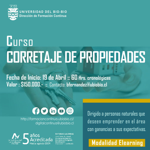 ubbcapacita's tweet photo. Fecha de Inicio: Abril 2022
Más información en: https://t.co/608sxqyukd
Pre.Inscripción: https://t.co/Wmp29x0xML
Correo de Contacto: bfernandez@ubiobio.cl
#corretajedepropiedades #ubb #noticiasubb #chile #educacioncontinua #elearning #Propiedades #corretaje https://t.co/aKCYeeHyPQ