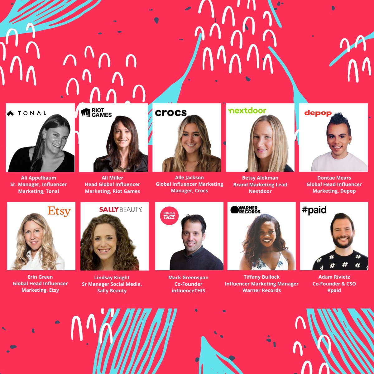 Incredible to hear how creative &amp; sophisticated the influencer marketing programs are from Riot Games, Crocs, Tonal, Depop, Etsy, Warner Records, Sally Beauty, nextdoor. Thank you to talented marketers who shared their expertise in the space at our last think tank