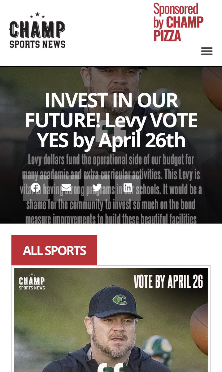 Vote yes to the levy in April!!

Invest in our future!

champsportsnews.com/invest-in-our-…