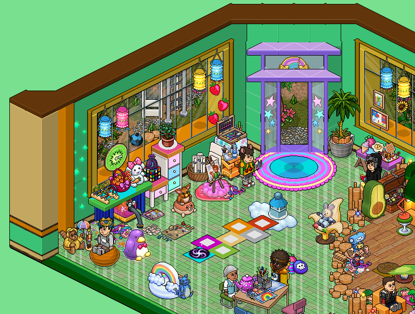 mixalemao_'s tweet photo. Vamos brincar? 🧸🛝

Quarto construído por mim no @HabboPTBR (@habbo), para a Campanha "Clubinho da Diversão", do fã site oficial @Habbonight. https://t.co/xeezQflske