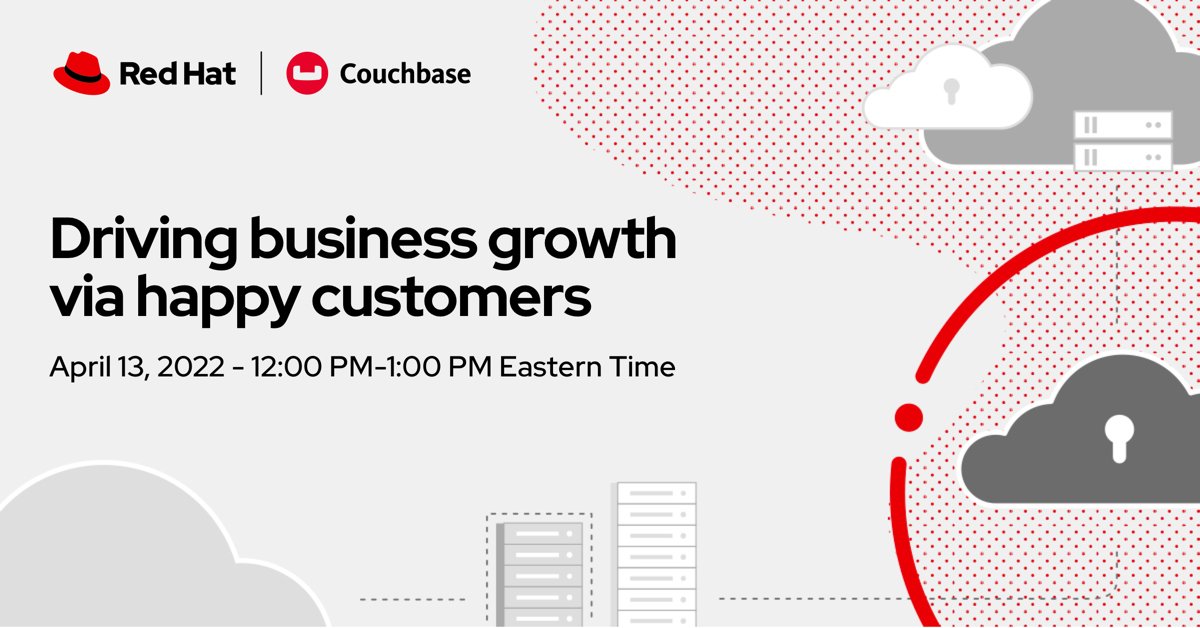 couchbase's tweet photo. Happy Customers, Happy Life.

Right?

Join us on April 13 for this webinar with @RedHat on driving business growth via happy customers. Register now: https://t.co/MGpj5N2nYV https://t.co/5DA5myBCbZ