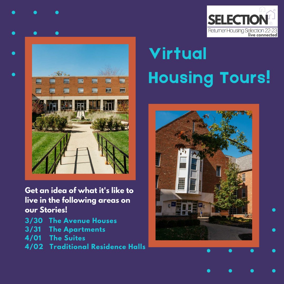 Check out our Instagram Stories to view our quick &amp; simple virtual tours of our residential areas on campus! For questions or concerns about Housing Selection, please e-mail us at residencelife@capital.edu.