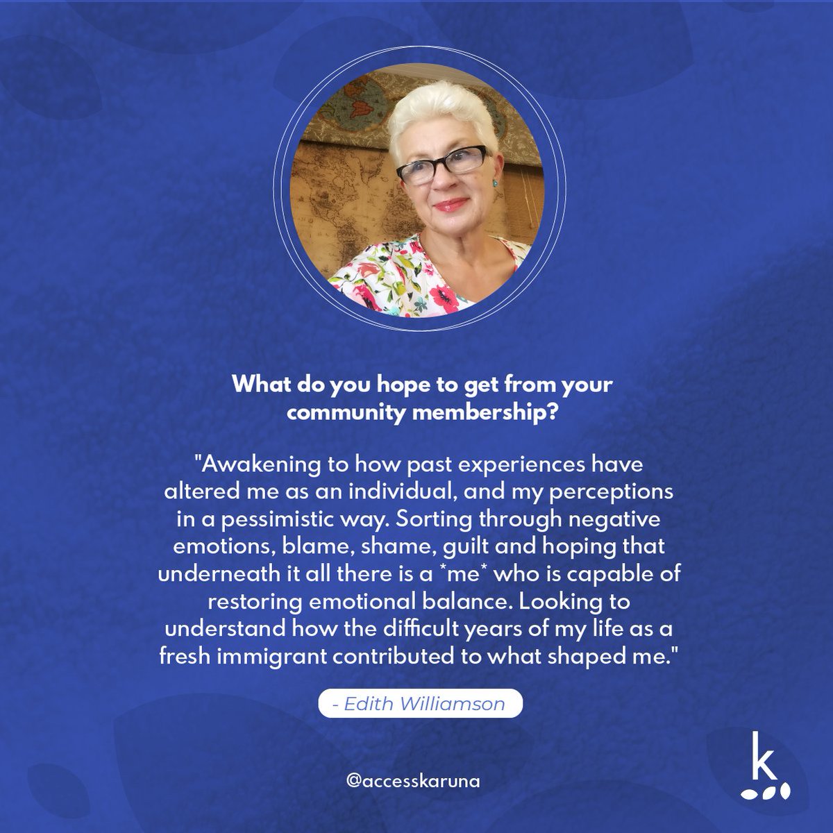 accesskaruna's tweet photo. Member spotlight!

If you're looking for a vibrant, global community of like-minded happiness seekers, use the link below to join today!

 Start your free membership to reimagine what happiness can feel like. 

https://t.co/tsGaheo8SP

#happiness #wellbeing #community https://t.co/XEZuzeSE7E