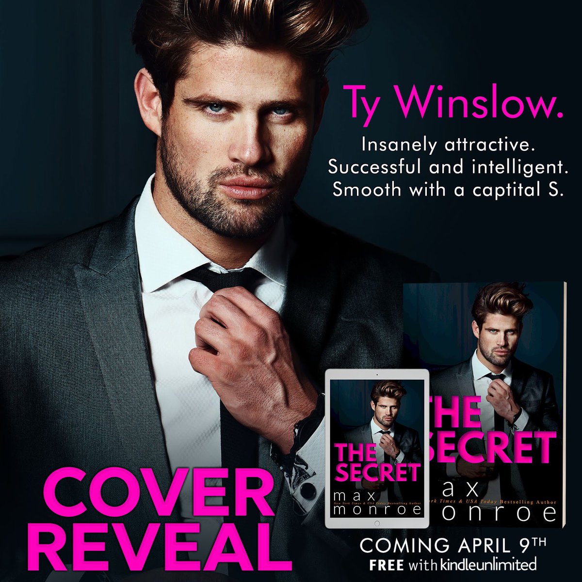 redcheeksreads's tweet photo. THE SECRET, a hot &amp; hilarious new workplace #romcom from #MaxMonroe, is #comingsoon on April 9 &amp; I've got the #coverreveal #ontheblog! ~Danielle

REVEAL https://t.co/KBRatXmcSQ

#PREORDER or #freeinku 
US https://t.co/vICnsoEJcp
WW https://t.co/0MUZLJoL6v https://t.co/Bxdybg1C8V