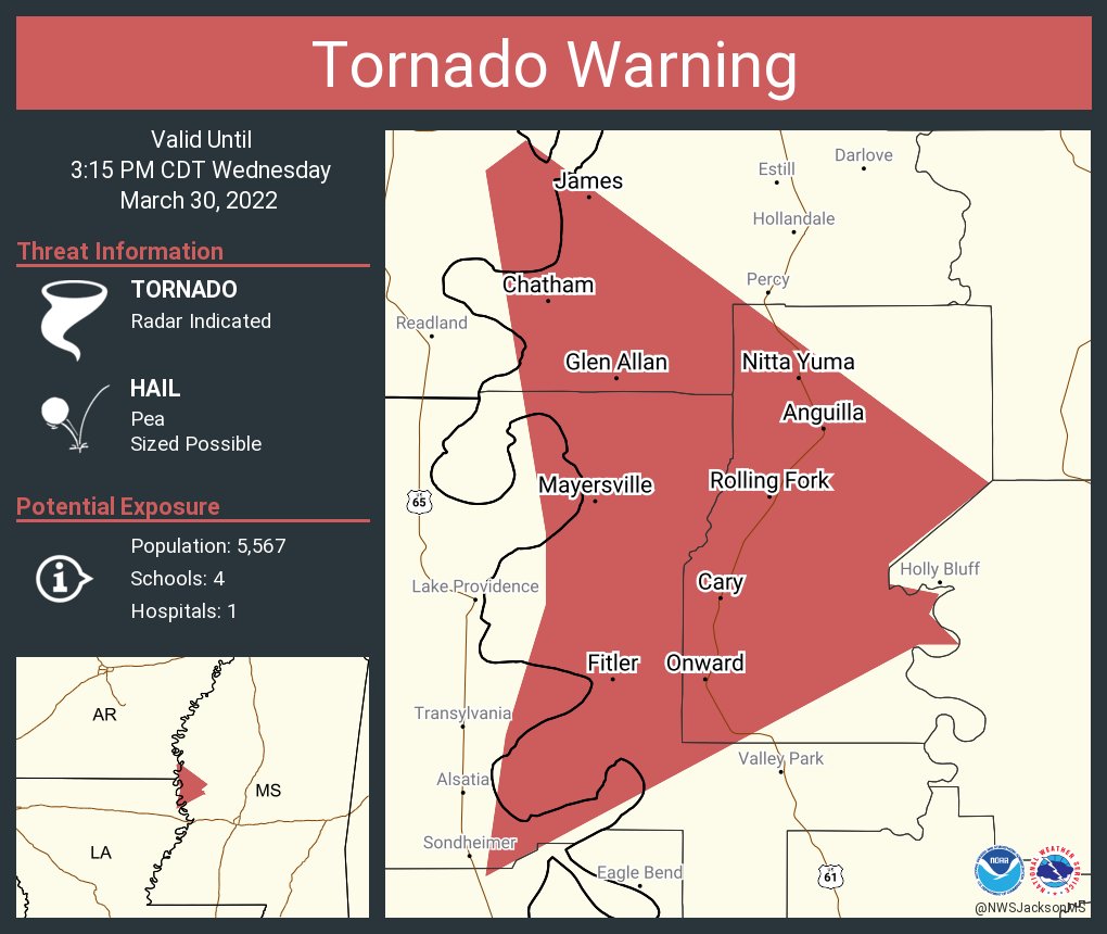 NWS Tornado on Twitter "Tornado Warning continues for Rolling Fork MS