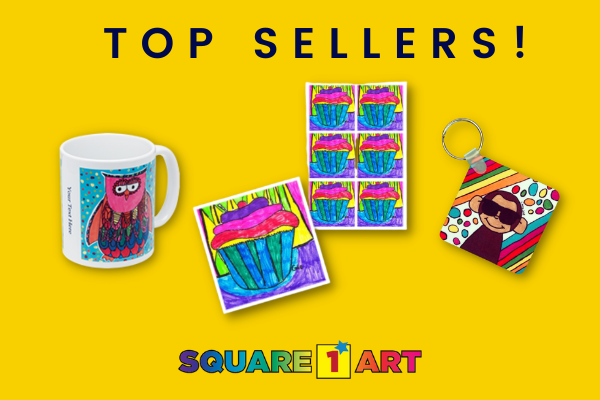 square1art.com/enroll-now/ Top-selling art fundraiser keepsakes help your school earn funds before school is out for summer~! Ship to home orders make it easy! #schoolfundraiser #pta #pto
