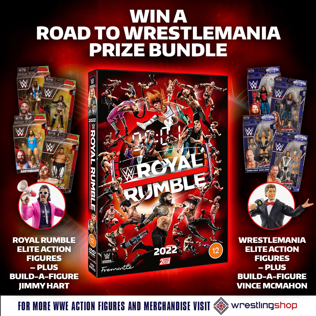 WWENetflixNews's tweet photo. FOLLOW &amp; RT for a chance to #WIN an INCREDIBLE #prize bundle that we've put together with @wrestlingshop! 10 Elite figures to get on the Road to WrestleMania! Just 1 set to #giveaway! #Competition ends Monday 4th April!

#RoyalRumble #GetOnTheRoad #WrestleMania https://t.co/WYk5znUuLk