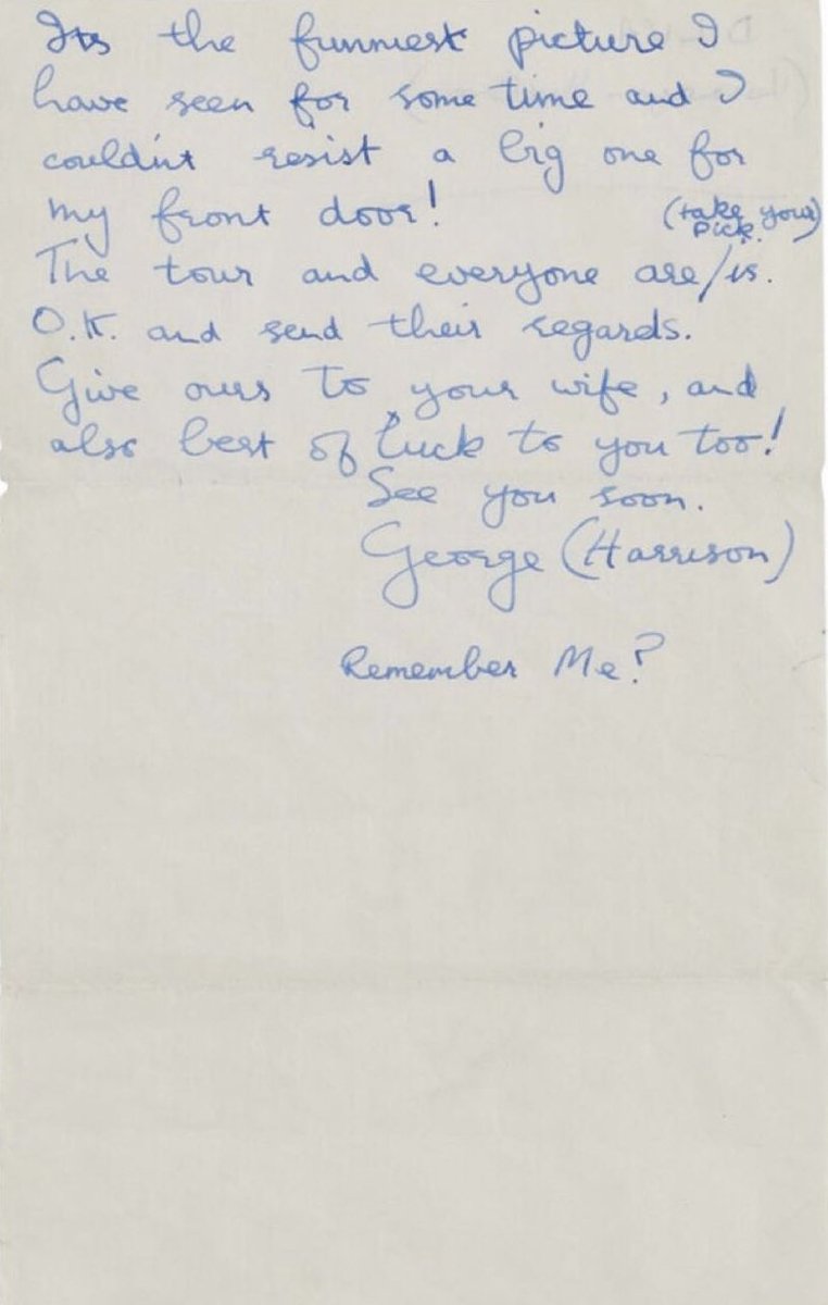 George Harrison was once photographed unprepared. Once he saw the photo, he loved it. He loved it so much, that he ordered a life-sized cardboard cutout of it to be placed by his front door.