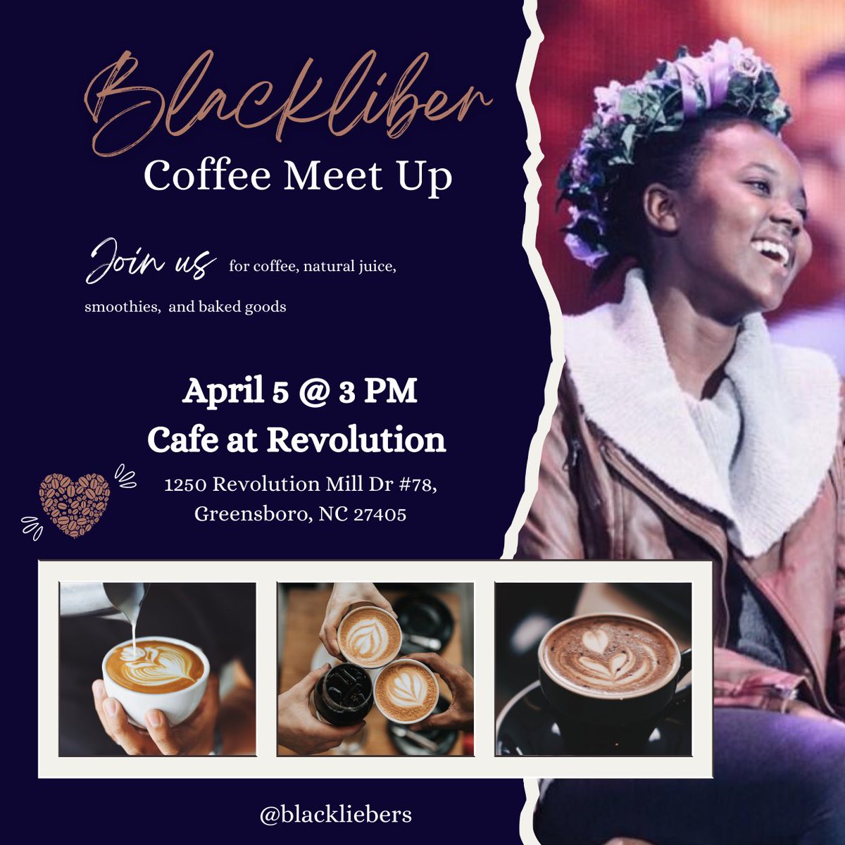 BLACKLIEBER MEET UP!! 💜

greensboro, nc
april 5 @ 3 pm 

cafe at revolution

see you there ☕️