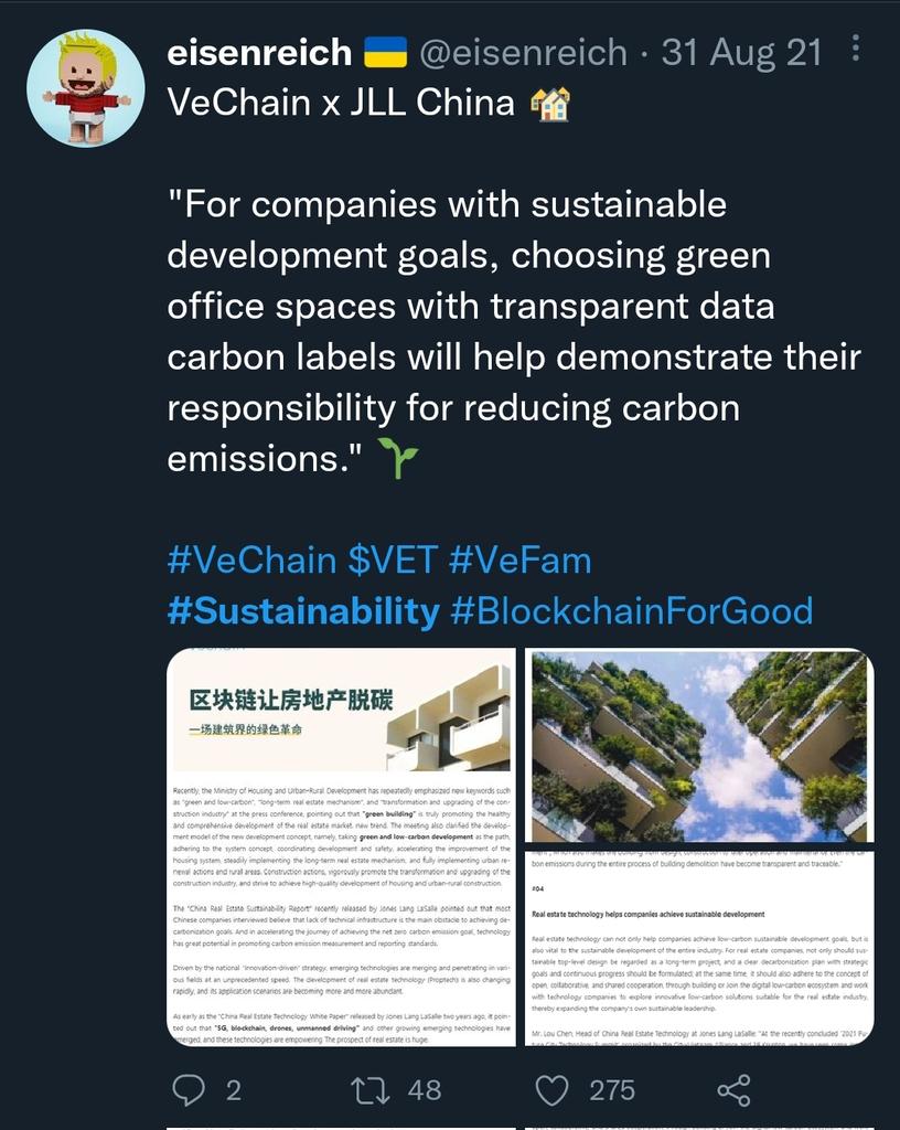 eisenreich's tweet photo. If VeChain isn't on your radar in a discussion about green 🌱 #sustainable tech, you need to take a closer look! 👀

Read More 👇
https://t.co/vd1msFfDbA

#VeChain $VET #VeFam #Blockchain https://t.co/KROmgtyPTT