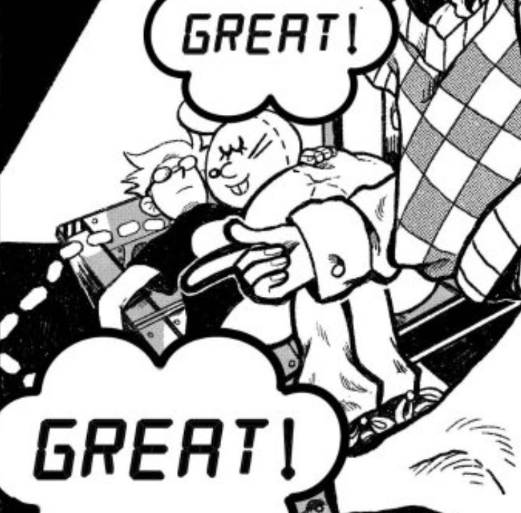 some fave little details from clutch claw complex:
1. i wanted to fill this space somehow, i like this dude hugging a big rat plush and laying on a ddr machine that appeared
2. i just like this panel!!!
3. i loved designing the alternate CUPID CLAW logos
4. nikocado