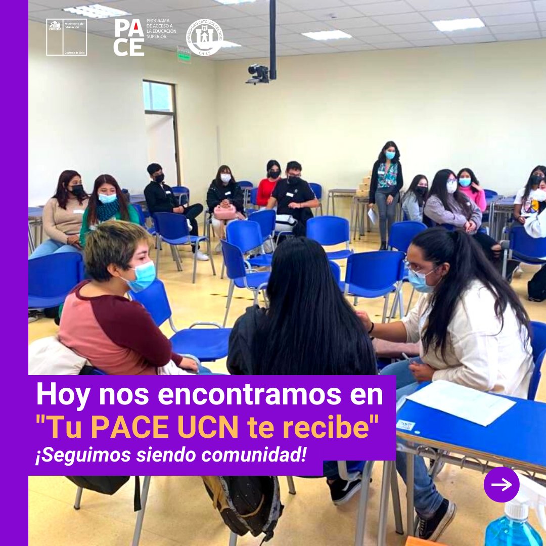 paceucn's tweet image. ¡Hoy recibimos felizmente a nuestros y nuestras estudiantes pertenecientes a PACE UCN Generación 2021! 🥰

A través de la actividad “Tu PACE te recibe” pudimos compartir y dar la bienvenida a este segundo año académico.