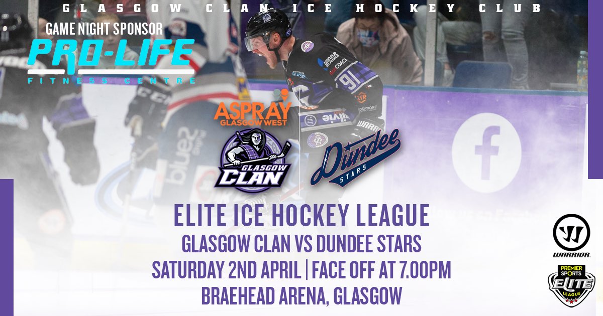 🎟️ | RT, Like &amp; Follow us to have a chance of winning 4⃣ tickets for THIS SATURDAY's home game 🆚 the <a href="/DundeeStars/">Dundee Stars🏒🥅</a> at <a href="/ArenaBraehead/">Braehead Arena 🎤🏟</a>.

The competition closes on Saturday (2nd April) at 10am.

Tickets can also be purchased HERE 🔗 bit.ly/3tQE4uK