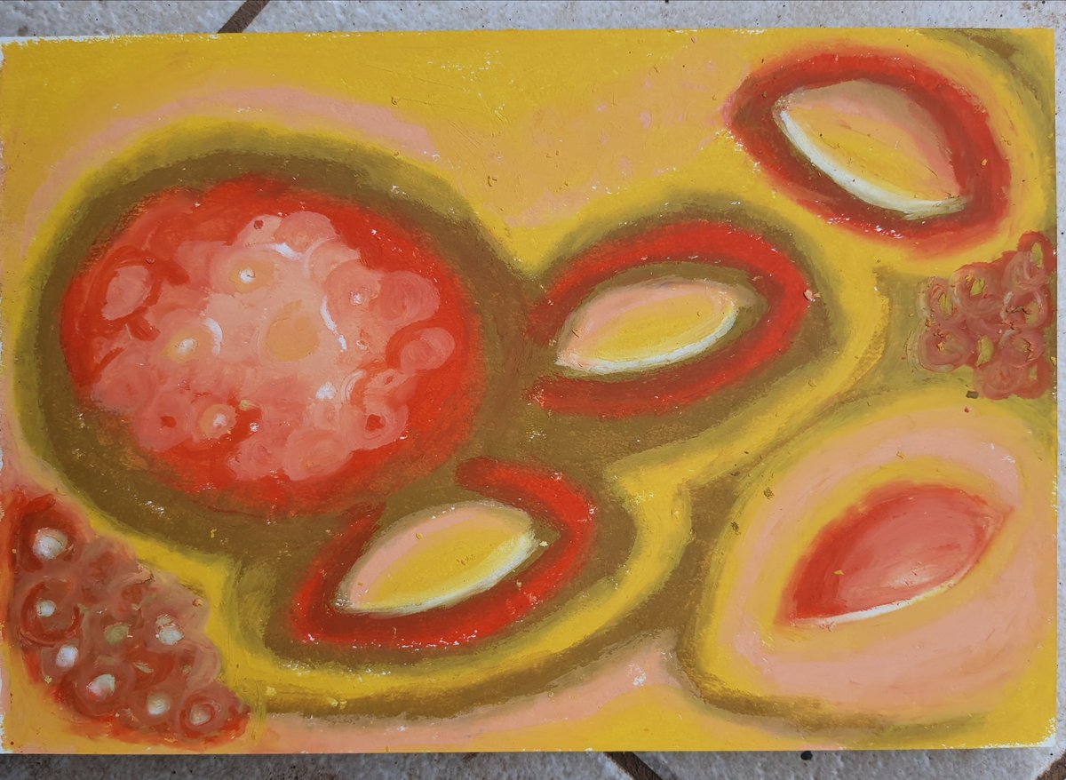 yvette_hess's tweet photo. 2020 was a bit of closed eyes for me. 
Pastel drawing on A4 mixed media paper. 
This feels familiar today. 
#africanartcollector #africanart #psychoanalyticart #expressive #womeninart #mentalhealth #dissociative #innerworld https://t.co/Fb2KoZfPxs