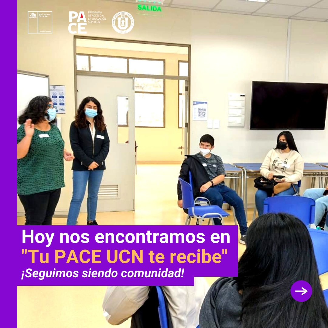 paceucn's tweet image. ¡Hoy recibimos felizmente a nuestros y nuestras estudiantes pertenecientes a PACE UCN Generación 2021! 🥰

A través de la actividad “Tu PACE te recibe” pudimos compartir y dar la bienvenida a este segundo año académico.
