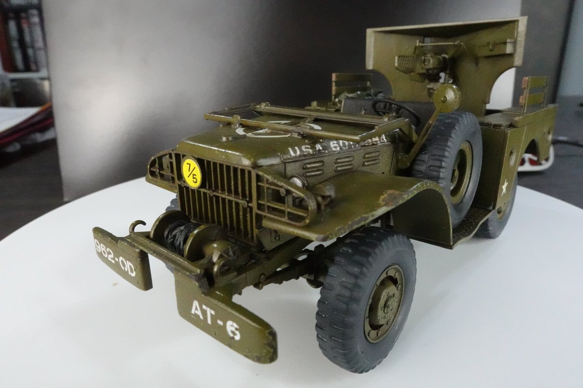 Finished a 1:35 American Dodge Anti Tank truck. Fun build from <a href="/ItaleriModelKit/">Italeri Model Kits</a>