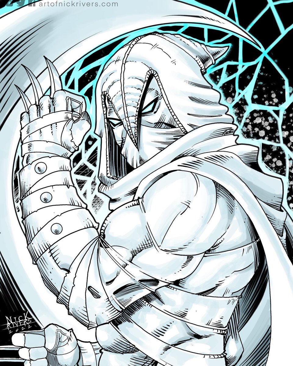 nickRIV's tweet photo. A #MoonKnight I drew a few weeks back. Haven’t got around to watching the show yet, but looking forward to it when I can.
#ComicArt #BLACKARTIST #MarcSpector https://t.co/wH04LLlJ33