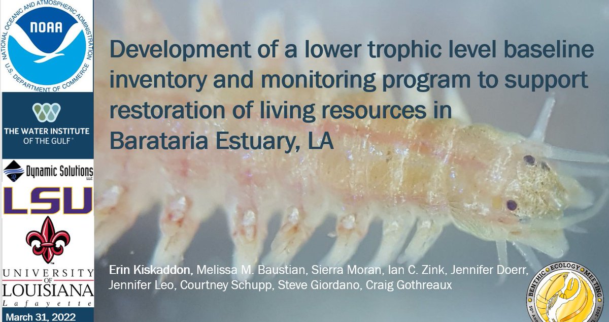 Hey #BEM2022 attendees! An advanced heads-up about the Habitat Sustainability session in Prescott Room tomorrow at 8:30 a.m. It includes a fascinating presentation from Institute’s Erin Kiskaddon about the development of a lower trophic level baseline inventory/monitoring program