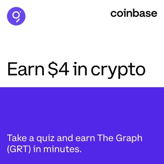 MarcVeezy's tweet photo. You can earn $4 in GRT by learning about The Graph on @Coinbase. Watch lessons, take quizzes, and earn crypto in minutes: https://t.co/HhIVP4M8Nd https://t.co/u4VQshIgJt