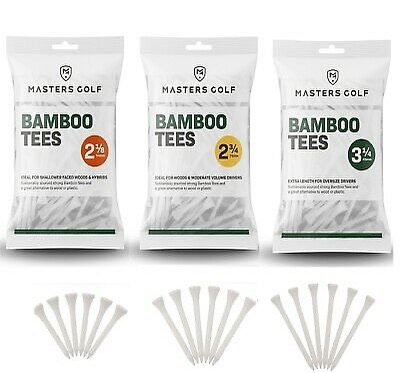 Bamboo tees in the Pro Shop now!!
The Masters Bamboo tees are fully bio-degradable and a great alternative to both wooden and plastic tees. They are the perfect green story, they are better for both the course and the environment.