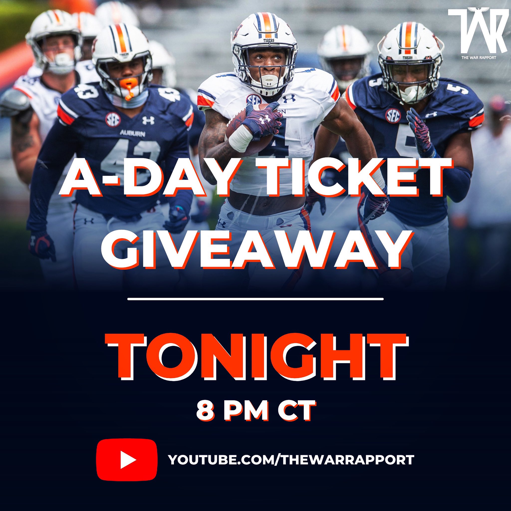Mike G. on Twitter: "Ever wanted to attend A-Day but you didn't have $10?!  The War Rapport has your back! We're giving away 30 tickets to A-Day! Tune  in tonight to get