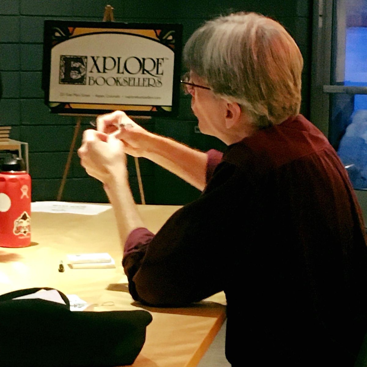 Pulitzer-Prize-winning novelist (The Overstory) Richard Powers was at the Aspen Institute last night and Explore was there. Mr. Powers is among the Institute's Winter Words authors. He was there last night talking about his latest book, Bewilderment. https://t.co/EutJK95ysY
