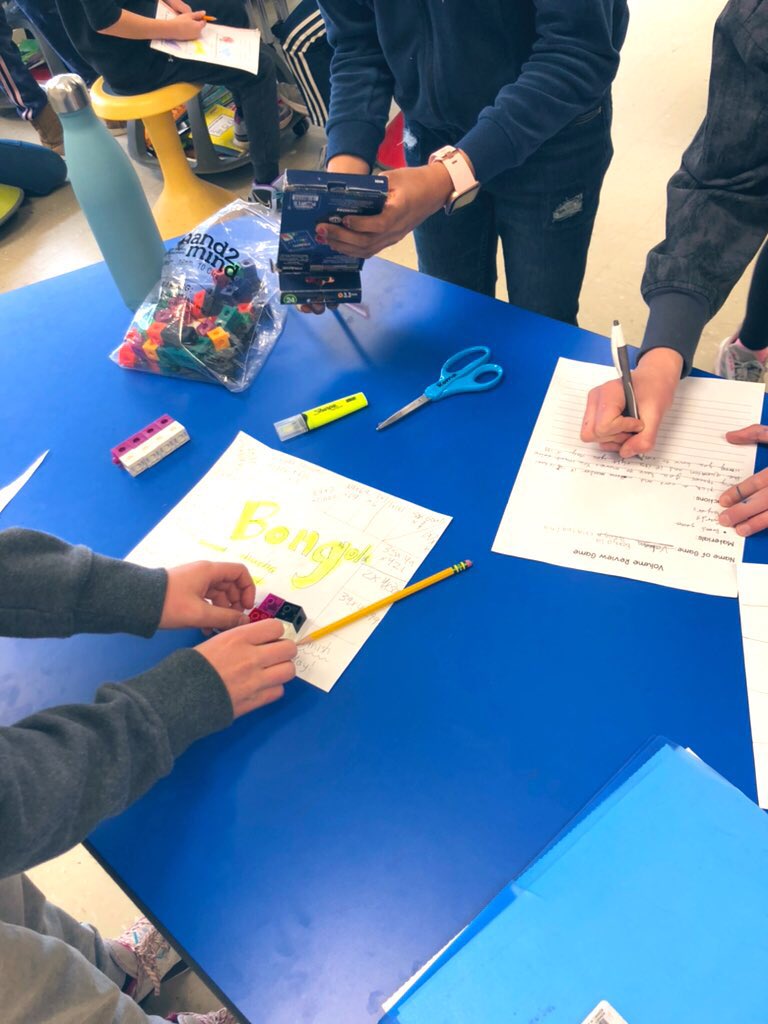 msirvingxx's tweet photo. Students created their own math games involving volume to prep for their assessment this week. They were fun to play too 🎲🃏🎳 ! @Washington_NJ @millburnschools https://t.co/0y1cPOd8cK
