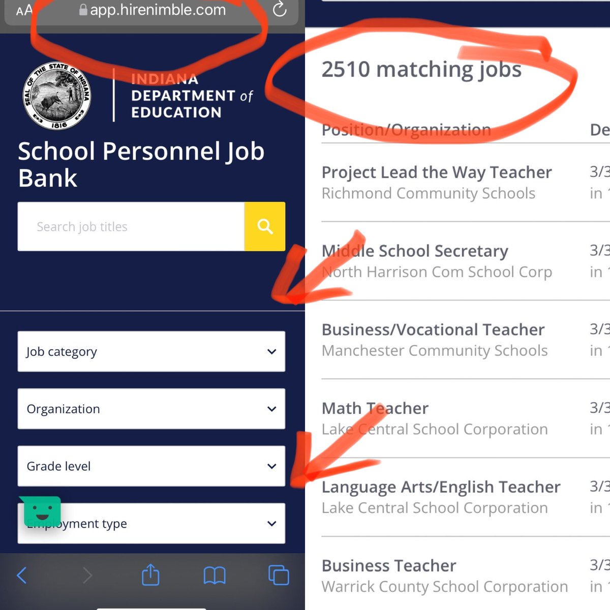 reflectiverae's tweet photo. Interested in finding a job supporting IN schools? Want to know which schools are looking for teachers? Bus drivers? Leaders? Cafeteria staff? Coaches? It’s all here! (If your positions aren’t and you are experiencing FOMO, I can help!) @EducateIN @IAPSS_ORG @INPrincipals https://t.co/v5L2uSppMl