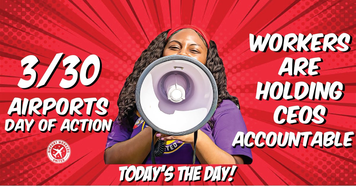RaiseUptheSouth's tweet image. Working people are rising up and telling CEOs to “respect us, protect us, pay us!” Solidarity with airport workers who are taking action today to demand airline CEOs hear them! #UnionsForAll #GoodAi