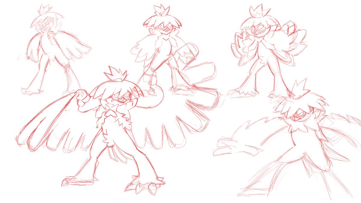 LilPShawny's tweet photo. Decidueye sketch study plz ignore the top left one as it was my first one out of the bunch and was not used to its physology #LegendsArceus #Pokemon #dailysketch https://t.co/XF0L4J55FB