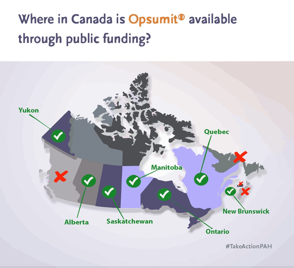 PHACanada's tweet photo. Great news!
#TakeActionPAH: Alberta is the latest province to provide funding for #Opsumit!
Find out the status of your province by visiting https://t.co/GZCdsN3m3W
#PAH
#phawareness
#abpoli https://t.co/rfppUbJWqb