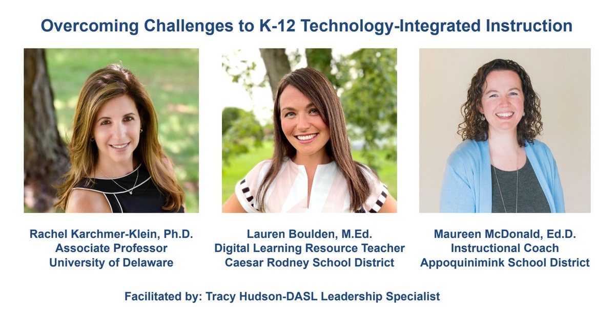 Interested in prioritizing the role of technology in K-12 teaching and learning? Join @UD_DASL for a webinar series to learn about selecting the best digital tools, increasing student engagement and differentiating technology-integrated instruction.ow.ly/u7Am50IrGRM