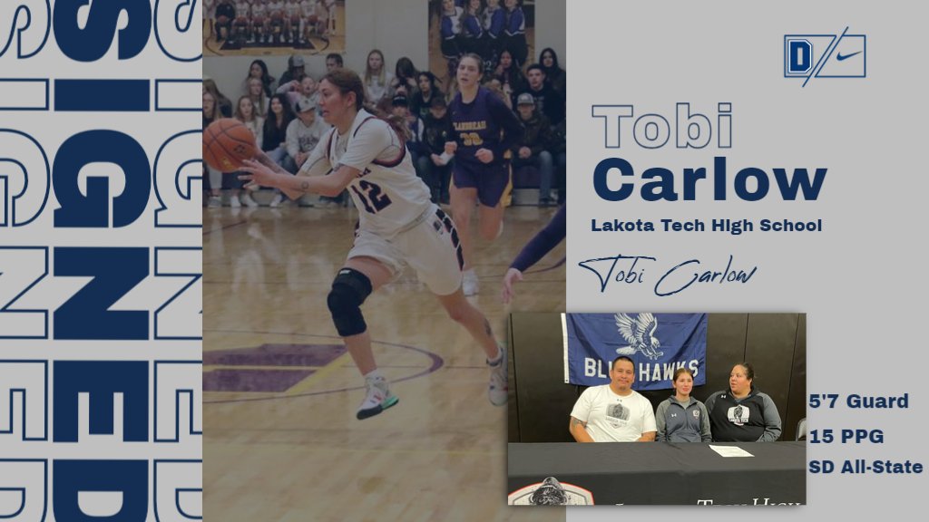 We would officially like to welcome Tobi Carlow from Lakota Tech High School! Tobi led her team to the SD Class A State Tournament this year as was a Third-Team All-State selection! #hawksareup