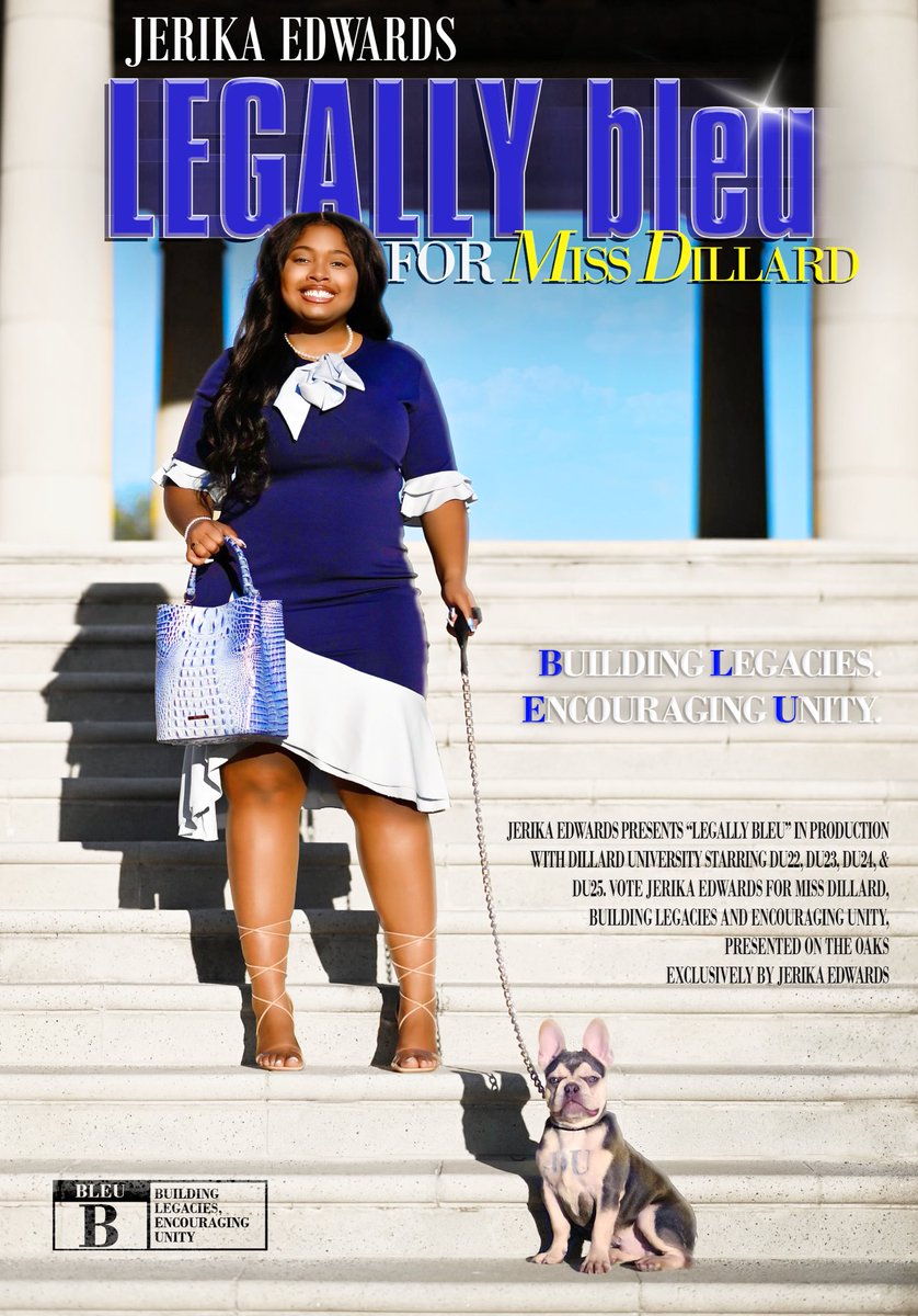 JerikaMarshae's tweet image. Good morning #myDU! The time has officially come! It’s voting day!!! Be sure to cast your vote today for me, Jerika Edwards, to serve as your 87th Miss Dillard University! Voting will be open until 5:00pm via BleuConnect. Vote #LegallyBLEU! 💙 #JerikaE4MissDU #87thGoesBLEU 👑