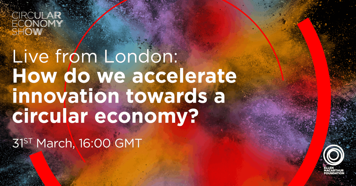 circulareconomy's tweet photo. The #circulareconomy is about more than #recycling — we need to transform the way our entire economy works. At our @RoundhouseLDN #CircularInnovationDay, we’ll be joined by guest speakers to discuss the crucial role of #innovation. Add it to your calendar: https://t.co/xYutH3siT8 https://t.co/Xod8g3rEzd