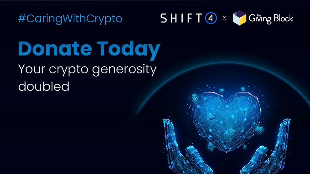 We accept $ETH and 70 other cryptocurrencies @Shift4 x @TheGivingBlock =  #CaringWithCrypto - Aiming to be the largest #crypto philanthropy campaign  in history! ⭐️