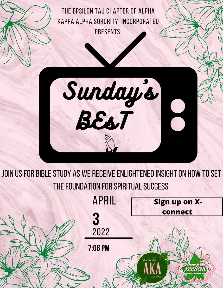 SkeeWeek is PHinally here! 💕💚
Help us to kick off the week right and tune into Sunday BEsT on ET TV! 

Please join the prETty girls of ET for Bible study and enjoy a night of reflection. 

Sign up via X-connect! 🤩