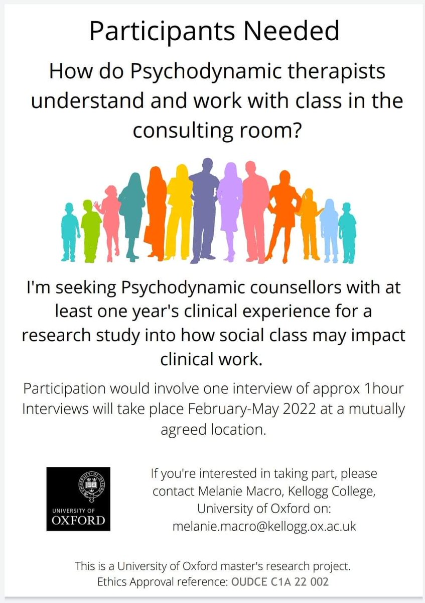 melaniemacro's tweet photo. Psychodynamic therapists - I need you! Would you mind sparing an hour to speak about social class in the consulting room? #TherapistsConnect #TherapistTwitter #psychodynamic https://t.co/9LRxftMDoh