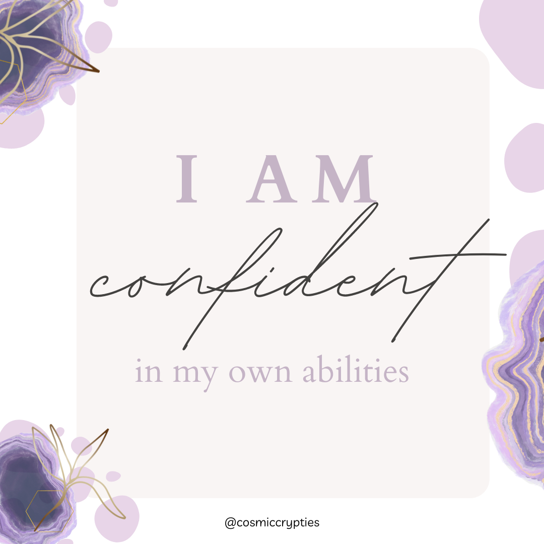 cosmiccrypties's tweet photo. Say it with me:  
💁🏻‍♀️ I am confident in my own abilities.
📚 I am confident in my ability to easily learn new information
💰I am confident in my ability to make money in a new way
💜 I believe in myself.
💪🏼 I can do this. https://t.co/n3ocu8z4j0