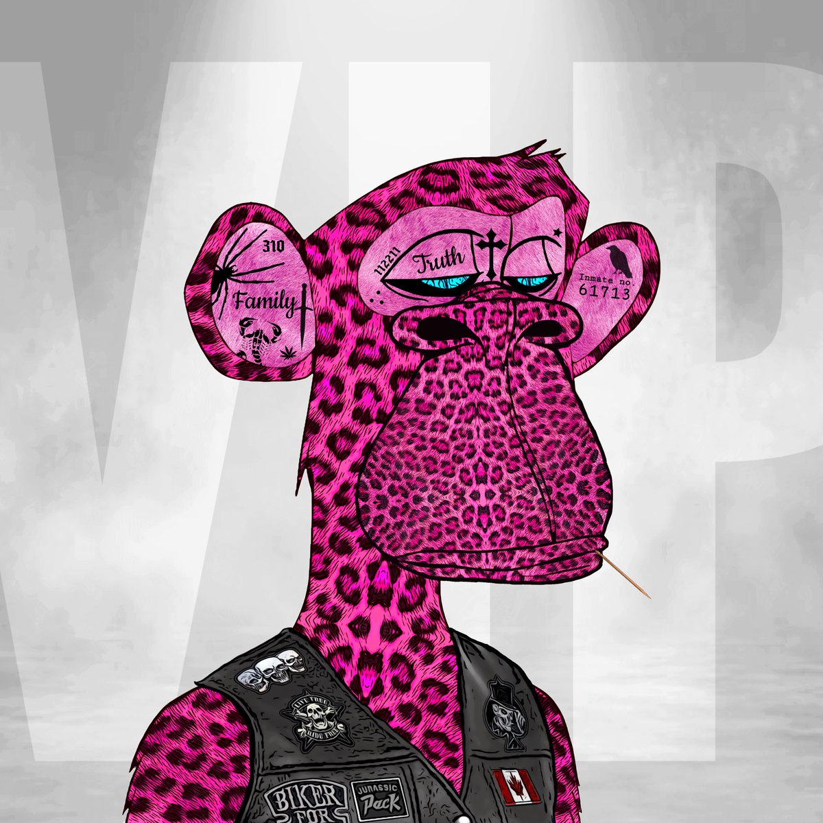 dredVonZepp's tweet photo. One of our VIPs @RichDMC promised to give away his #GutterMutantGang PFP if I made him a custom PFP that matched his #GutterPigeon.
Here is my take on a Pink Cheetah, Biker Vest #GutterMutant, done Zepp style for him. Enjoy, mate. 🙏 https://t.co/Jrynon7C2Z