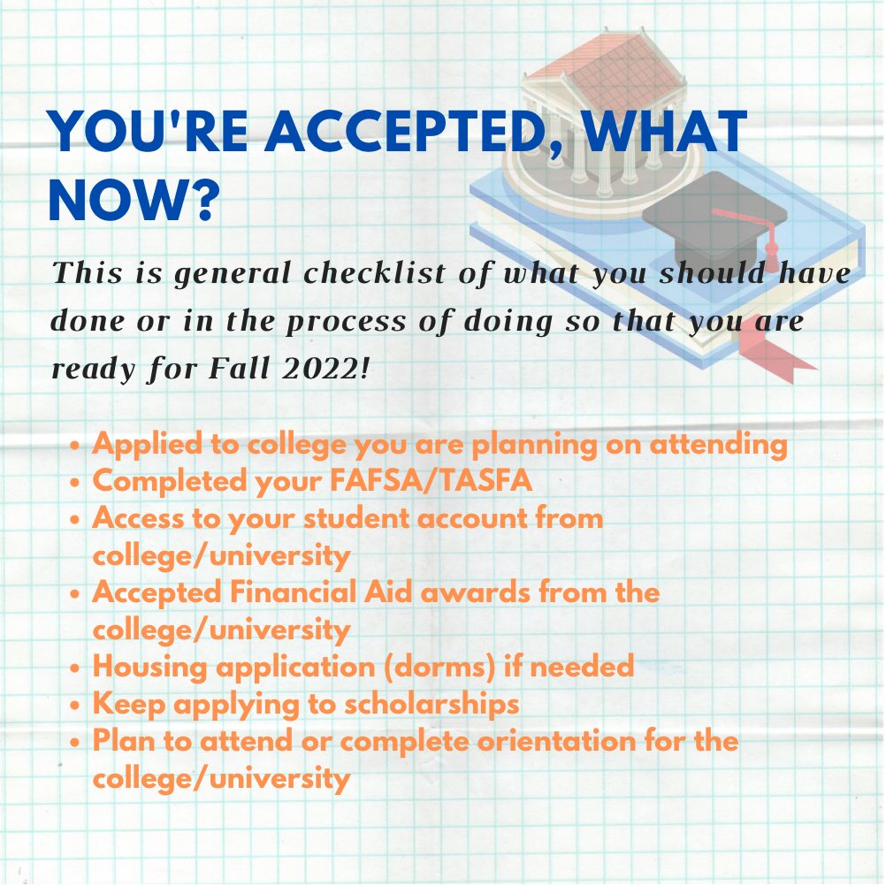 JLHSGOCenter's tweet photo. CLASS OF 2022! Are you ready for college next Fall?? ✅ https://t.co/P8I8txSAFX