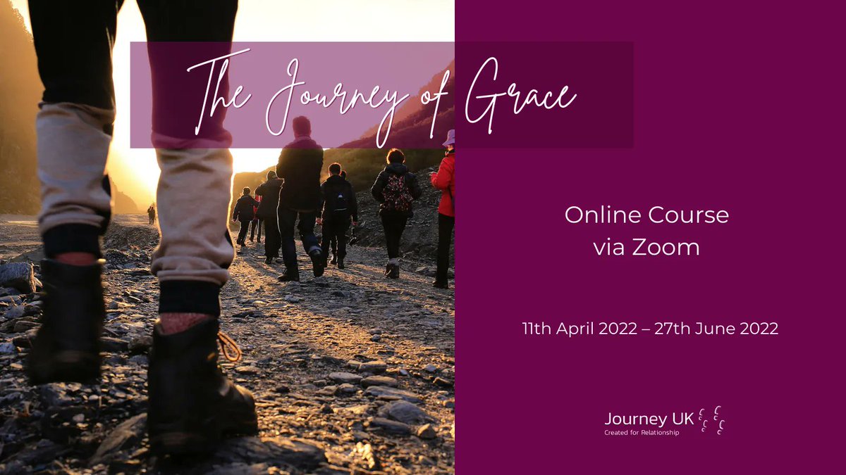 journey_uk_'s tweet photo. Our 'Journey of Grace' Course is starting soon! Have you applied yet?
11th April 2022 β 27th June 2022 (14 sessions, via Zoom)
Apply now via our website: https://t.co/Tpqgr3oMD5
#journeyuk #createdforrelationship https://t.co/JigmhaKChb