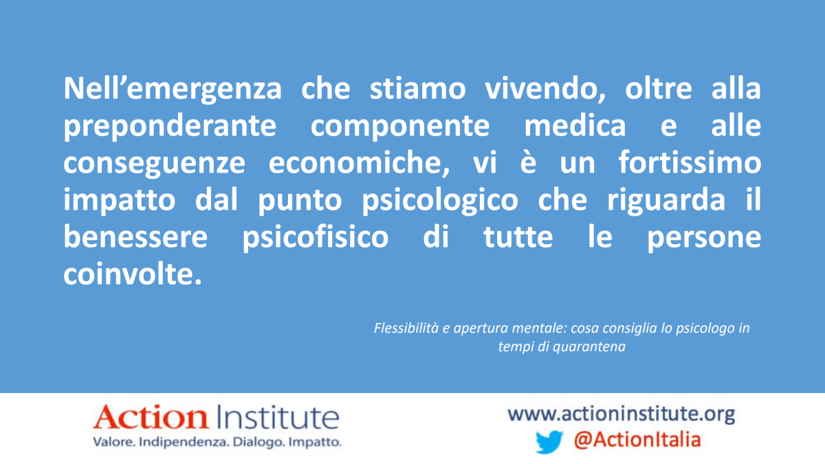 ActionItalia's tweet photo. Per frenare la diffusione del #COVID19, molti paesi hanno dovuto implementare misure di #lockdown. Leggi l'intervista al nostro esperto Francesco Pagnini per comprendere l'impatto dell'isolamento sul nostro benessere psicologico! https://t.co/aQGuZYOrCa #salute #mentalhealth https://t.co/hUacPpC29x