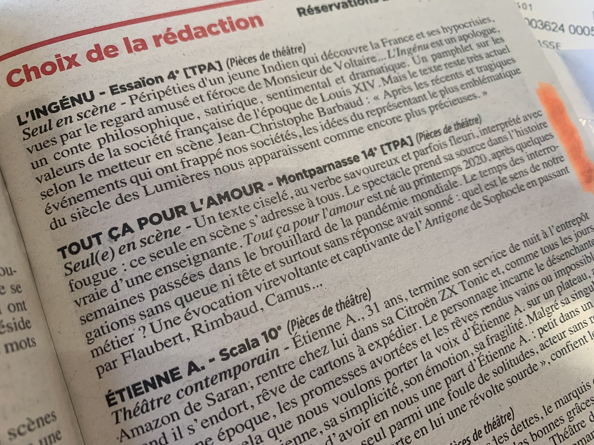 TMontparnasse's tweet photo. ❤️#TOUTCAPOURLAMOUR dans la sélection des pièces de @lofficiel de cette semaine !
Nous ne savons pas ce que vous en pensez, mais ici nous trouvons qu'ils ont très bon goût 😉😎
Du jeudi au dimanche, sur la scène du Petit @TMontparnasse.
🎉Prolongations jusqu'au 15 mai. https://t.co/beUqoHK724