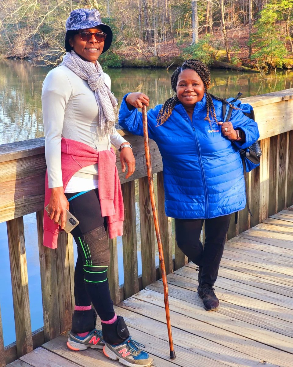 GTrekDSU's tweet photo. 🚶🏾‍♀️WELLNESS WEDNESDAY!!!🚶🏾‍♀️I Had The Chance To Catch Up &amp; Enjoy An Exhilarating Nature Trail With My Sista!👏🏽Thanks For Inviting Me To Your Peaceful Hiking Trail!🏞👟"Today I Have Grown Taller From Walking With The Trees".🌲🚶🏾‍♀️~Karla Wilson Baker~🌳👟 #DURHAMSISTERSUNITED #GIRLTREK https://t.co/niKg9Cui3O