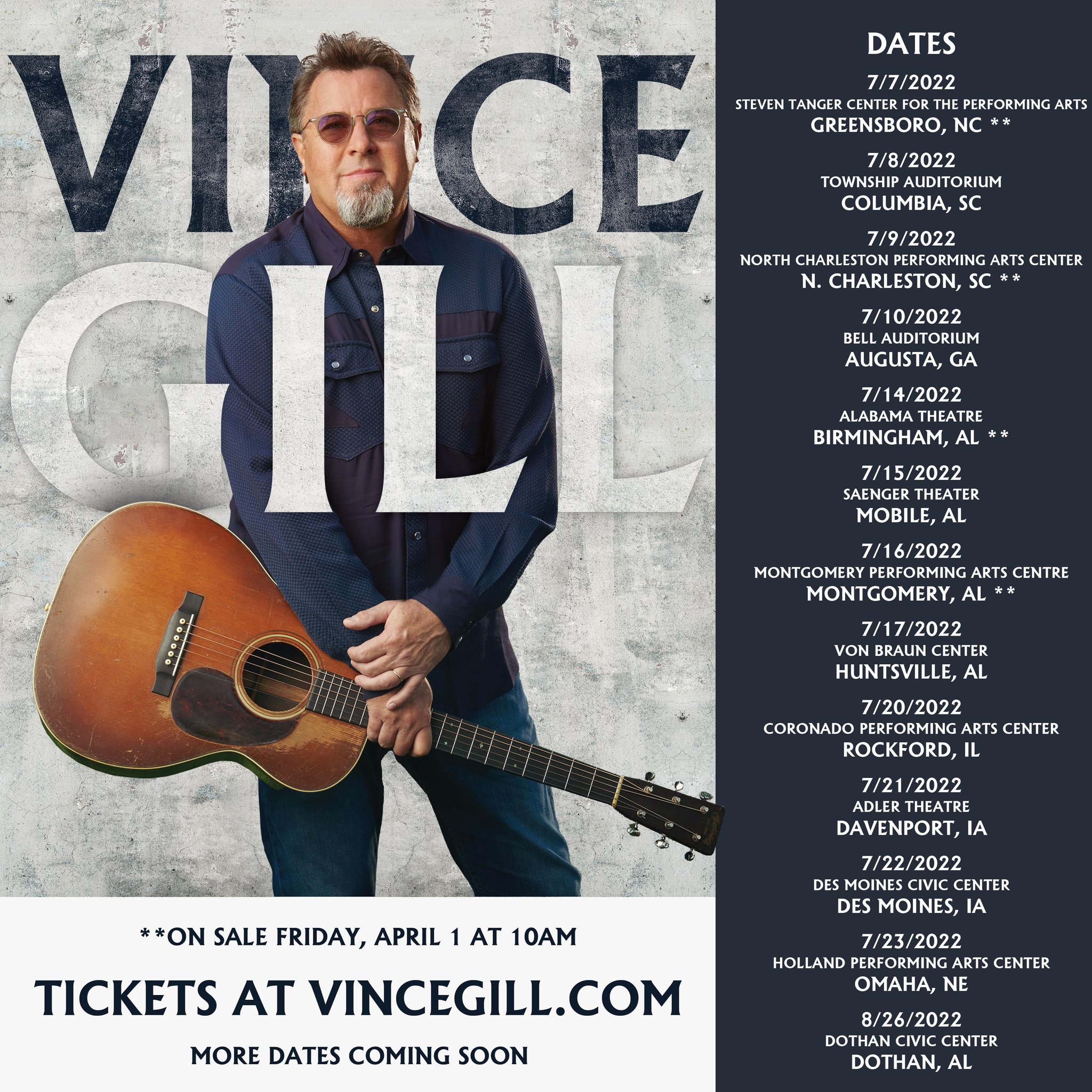 Vince Gill on Twitter "More dates have been announced for the Vince