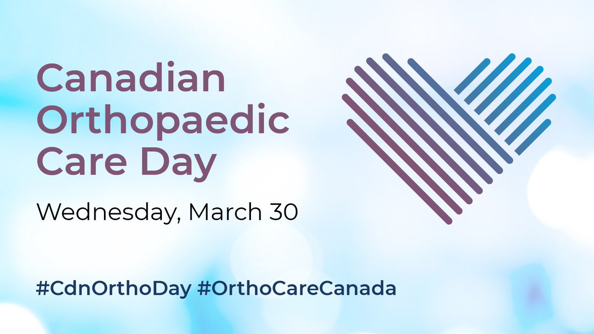 Canadian Orthopaedic Association (@cdnorthoassoc) on Twitter photo Today is the day, it’s Canadian Orthopaedic Care Day.
Join us in sharing a message of support for all those involved within the Orthopaedic care team, patients, caregivers and family members using the hashtags #CdnOrthoDay #OrthoCareCanada
(đź§µ)
⬇️ Today is the day, it’s Canadian Orthopaedic Care Day.
Join us in sharing a message of support for all those involved within the Orthopaedic care team, patients, caregivers and family members using the hashtags #CdnOrthoDay #OrthoCareCanada
(đź§µ)
⬇️