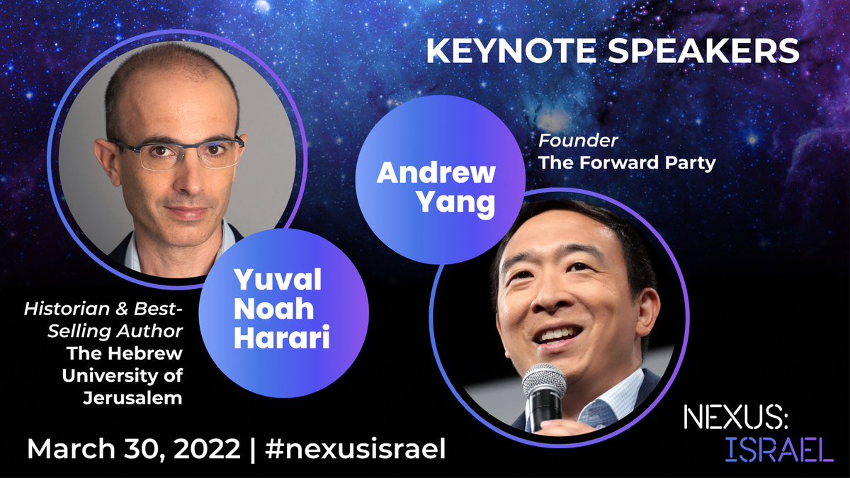 Landmark's tweet photo. What an amazing start to #nexusisrael! We're looking forward to a special conversation with @harari_yuval and @AndrewYang later today at this incredible virtual Summit.
Register to tune in - https://t.co/qEW2Oe4G4U https://t.co/SQIcav9q1N
